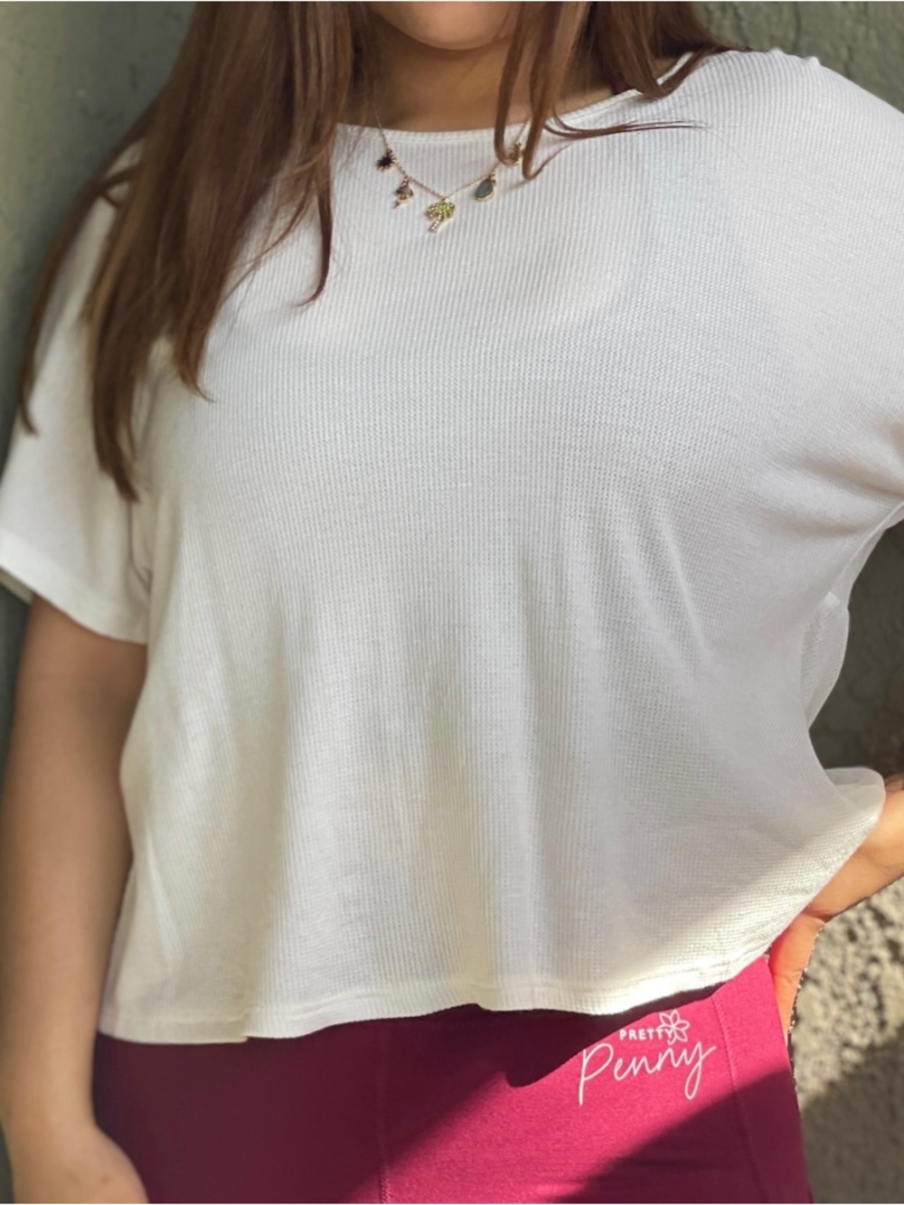 White Short-Sleeve Ribbed Crewneck Top - Women